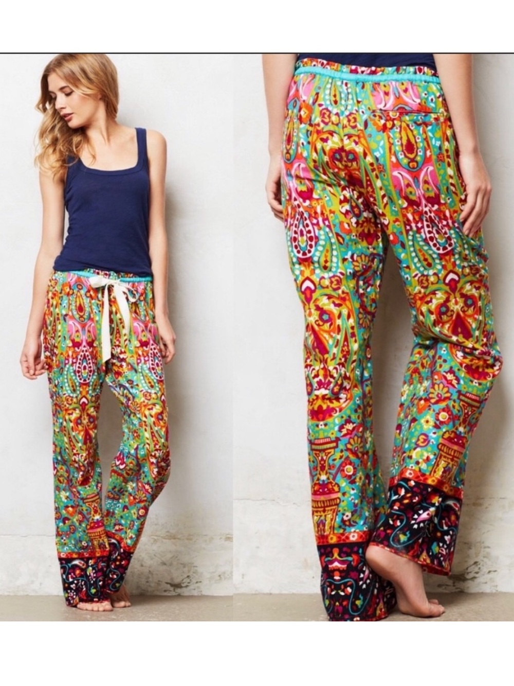 Anthropologie E by Eloise Flannel Pajama Pants sz Medium